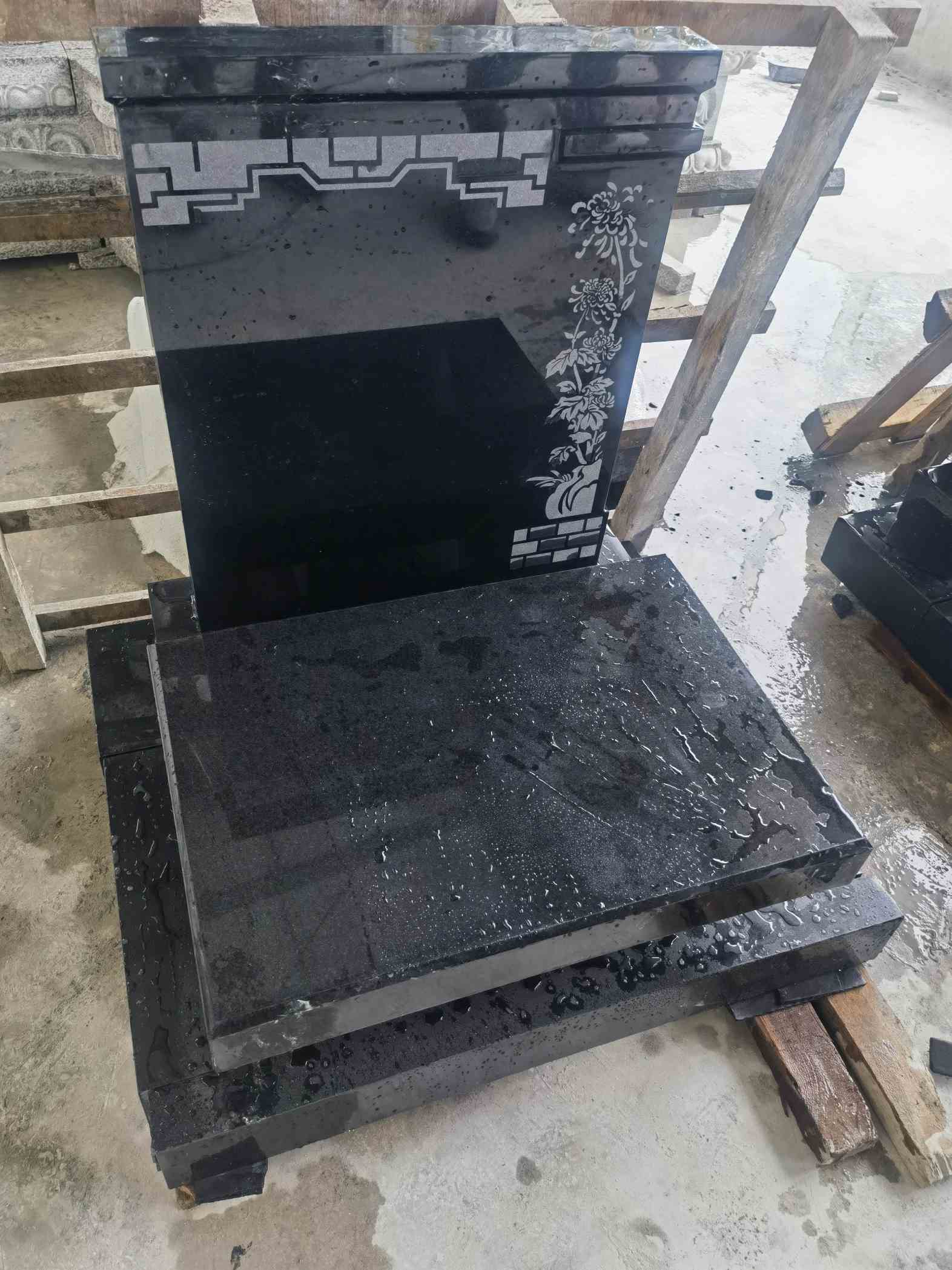 东营花岗岩墓碑石 墓碑 套墓