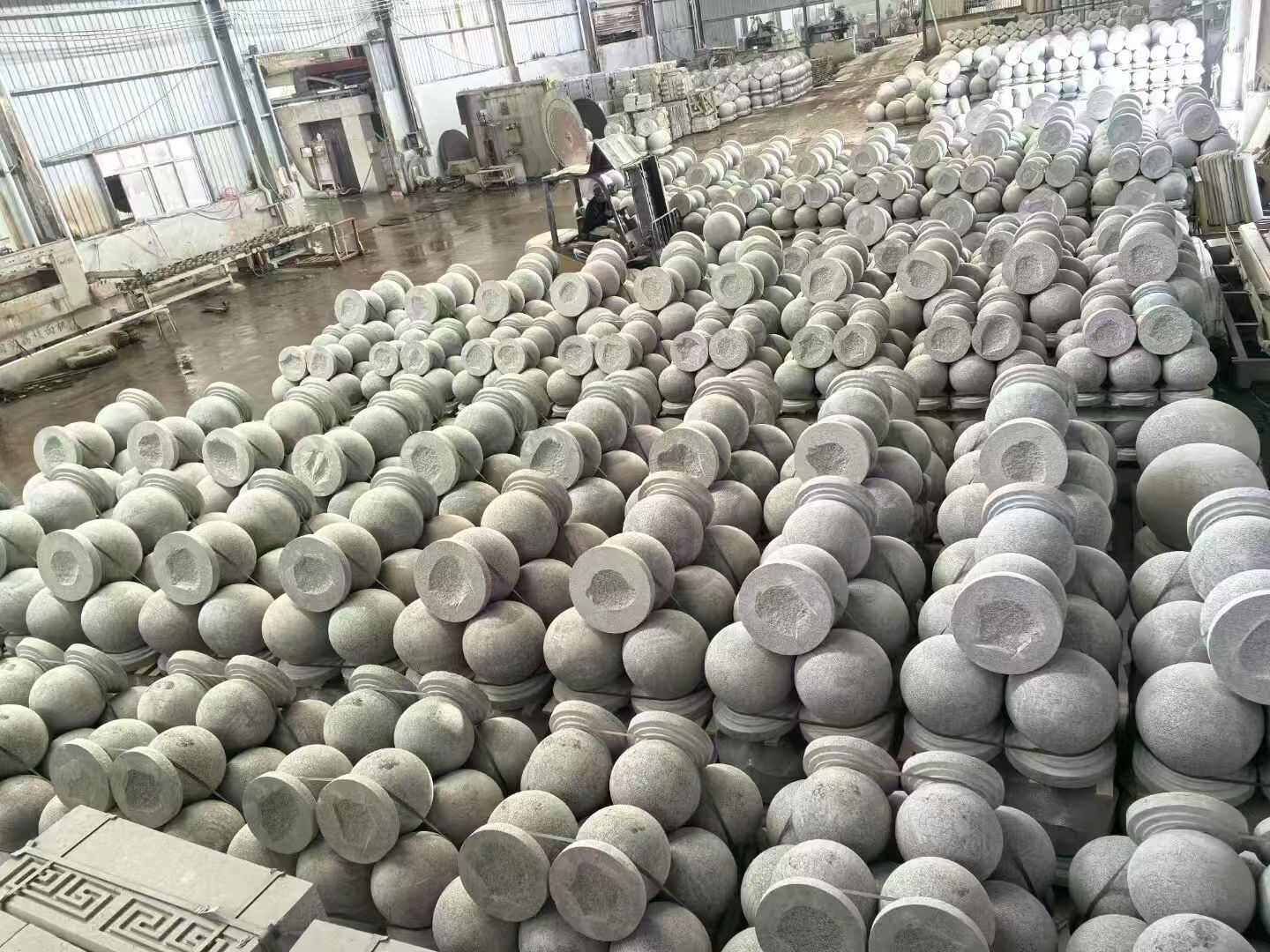 东营芝麻白圆球 石球 挡车球